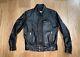 VTG Wilsons Motorcycle Biker Black Leather Jacket Mens M Medium 40 Elbow Pads