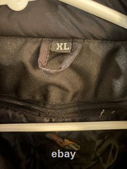 Vance Leathers Black and Orange Motorcycle Riding Jacket Size XL