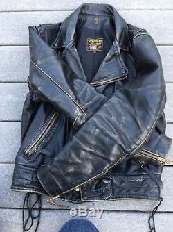 Vanson Black Leather CHP Motor Jacket Men's 40