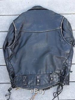 Vanson Black Leather CHP Motor Jacket Men's 40