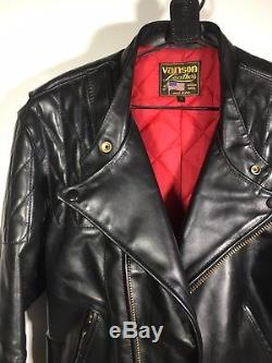 Vanson Chopper Leather Motorcycle Jacket Large