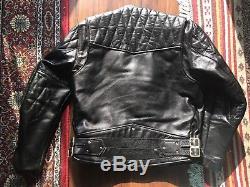 Vanson Chopper Leather Motorcycle Jacket Medium M monza quilted biker black comp