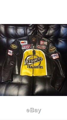 Vanson Genesis NYC Leather Motorcycle Jacket Size Large 46