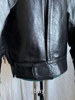 Vanson Leather Boston Mass Sportrider Jacket size 44 Grey / Black