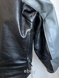 Vanson Leather Boston Mass Sportrider Jacket size 44 Grey / Black