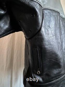 Vanson Leather Boston Mass Sportrider Jacket size 44 Grey / Black
