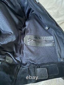 Vanson Leather Boston Mass Sportrider Jacket size 44 Grey / Black