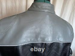 Vanson Leather Boston Mass Sportrider Jacket size 44 Grey / Black