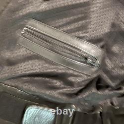 Vanson Leather Heavyweight Motorcycle Jacket with Patches Size 44 Vintage