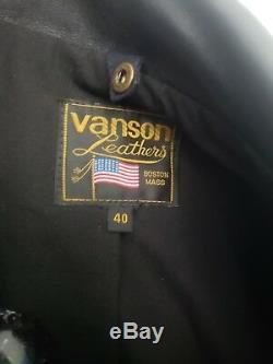 Vanson Leather Jacket Coat Mercury Mens Medium 40 Excellent leathers
