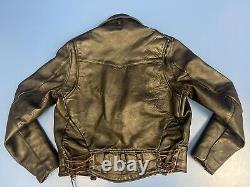 Vanson Leather Jacket, Motorcycle C2 Size 38, Mens Black, Zippered Closures