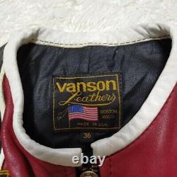 Vanson Leather Jacket One Star Vintage Rider's Leather Men's Size 36 Pre-Owned