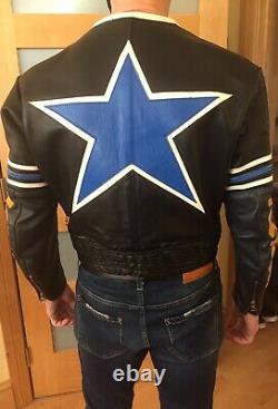 Vanson Leathers Blue Star Motorcycle Jacket USA-made. Size M / Medium