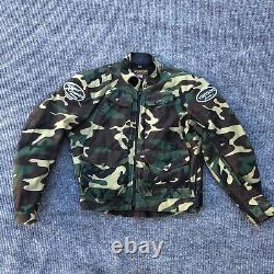 Vanson Leathers Camo Motorcycle Biker Jacket Parka M Suzuki Camouflage ATV