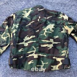 Vanson Leathers Camo Motorcycle Biker Jacket Parka M Suzuki Camouflage ATV