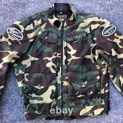 Vanson Leathers Camo Motorcycle Biker Jacket Parka M Suzuki Camouflage ATV