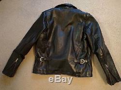Vanson Leathers Enfield Leather Motorcycle Jacket Size 42 Excellent Cond