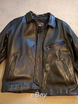 Vanson Leathers Enfield Leather Motorcycle Jacket Size 42 Excellent Cond