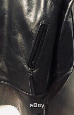 Vanson Leathers Men's Leather Black Perforated Motorcycle Jacket Size 48