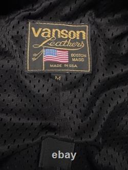 Vanson Leathers Mesh Motorcycle Riding Jacket Mens Medium Grey Black Ventilated