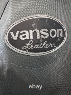 Vanson Leathers Mesh Motorcycle Riding Jacket Mens Medium Grey Black Ventilated