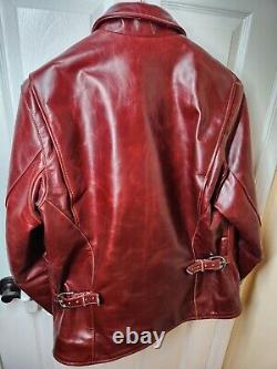 Vanson Leathers Royale Enfield Leather Jacket, Size 44, RARE Octagon Tan Leather