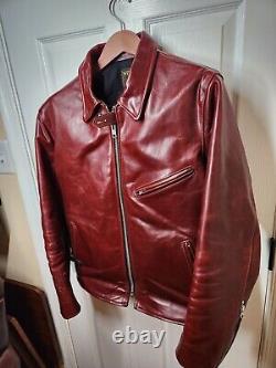 Vanson Leathers Royale Enfield Leather Jacket, Size 44, RARE Octagon Tan Leather