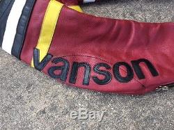 Vanson Leathers Star Genesis NYC Racing Motorcycle Jacket Size 42