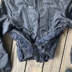 Vanson Leathers Streamliner Motorcycle jacket Sz 42 Biker Black Quilted Vintage