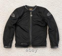 Vanson Leathers Sz Medium Black Armor Padded Nylon Mesh Motorcycle Riding Jacket