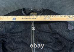 Vanson Leathers Sz Medium Black Armor Padded Nylon Mesh Motorcycle Riding Jacket