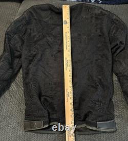Vanson Leathers Sz Medium Black Armor Padded Nylon Mesh Motorcycle Riding Jacket