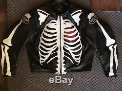 Vanson Leathers X-Ray, Bones Leather Motorcycle Racing Jacket. Very Rare