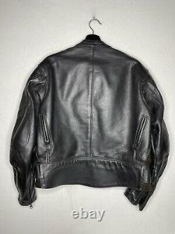 Vanson MANX 80s Canyon Sport-riding Leather Motorcycle Vtg Jacket Black Men's 44