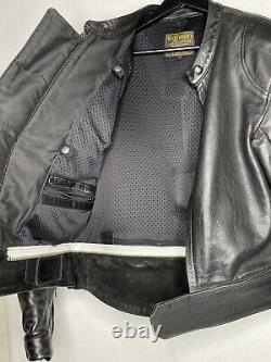 Vanson MANX 80s Canyon Sport-riding Leather Motorcycle Vtg Jacket Black Men's 44