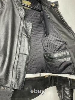 Vanson MANX 80s Canyon Sport-riding Leather Motorcycle Vtg Jacket Black Men's 44