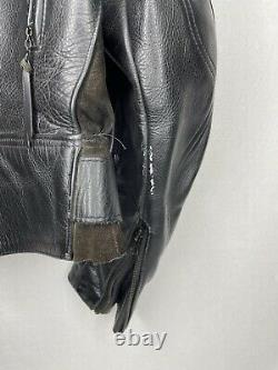 Vanson MANX 80s Canyon Sport-riding Leather Motorcycle Vtg Jacket Black Men's 44