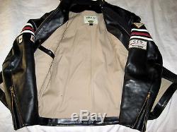 Vanson Orvis Princeton Moto Patch Cafe Racer Motorcycle Leather Jacket-mint- M/l