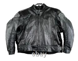 Vanson Perforated Leather Motorcycle Jacket Armored Size 52