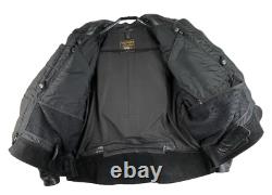Vanson Perforated Leather Motorcycle Jacket Armored Size 52