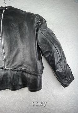 Vanson Perforated Leather Motorcycle Jacket Armored Size 52