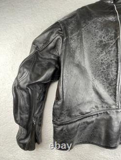 Vanson Perforated Leather Motorcycle Jacket Armored Size 52