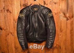 Vanson USA Leathers Vintage Cafe Racer Motorcycle Biker Leather Jacket 42-l