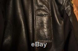 Vanson USA Leathers Vintage Cafe Racer Motorcycle Biker Leather Jacket 42-l