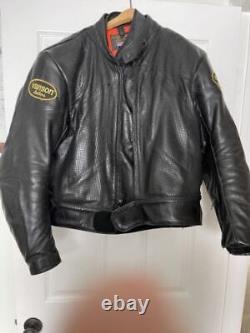 Vanson USA Perforated Leather Motorcycle Jacket, Men's Size 46