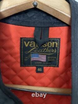 Vanson USA Perforated Leather Motorcycle Jacket, Men's Size 46