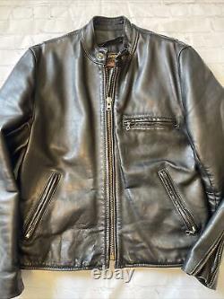 Vanson leather motorcycle jacket Size 42