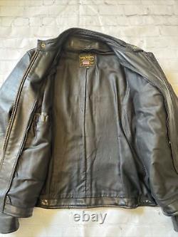 Vanson leather motorcycle jacket Size 42