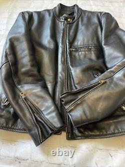 Vanson leather motorcycle jacket Size 42