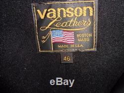 Vanson leathers Model A leather jacket size 46